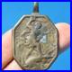 AWESOME-1700s-ST-MICHAEL-ARCHANGEL-MEDAL-ANTIQUE-JESUS-SENTENCED-MEDALLION-01-nk