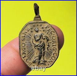 AWESOME LOT 5 ANTIQUE RELIGIOUS SPANISH MEDIEVAL MEDAL FOUND 16-17Th. C