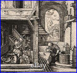 Albrecht Dürer (1471-1528) The Nativity & Original Antique Etching/Engraving