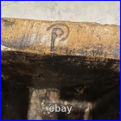 Ancient Antique Carved Stone Religious Relief Box. Notice the P with the halo