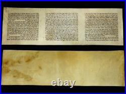 Ancient Bible Esther Scroll Manuscript Parchment /leaf From Italy 150 Years Old