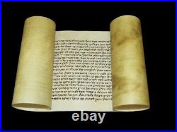 Ancient Bible Esther Scroll Manuscript Parchment /leaf From Italy 150 Years Old