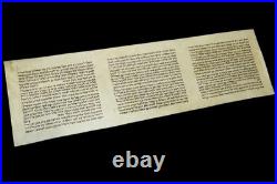 Ancient Bible Esther Scroll Manuscript Parchment /leaf From Italy 150 Years Old
