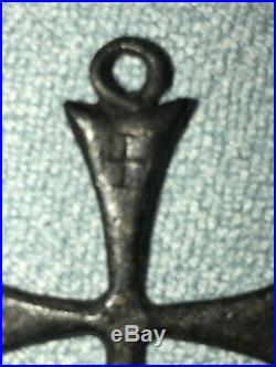 Ancient Bronze 15th/16th Century Religious Cross. Knights Templar Cord Pendant