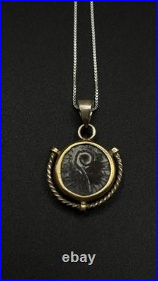 Ancient Greek Plato Coins Necklace Silver Holy Land Style Classical Jewelry
