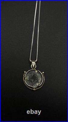 Ancient Greek Plato Coins Necklace Silver Holy Land Style Classical Jewelry