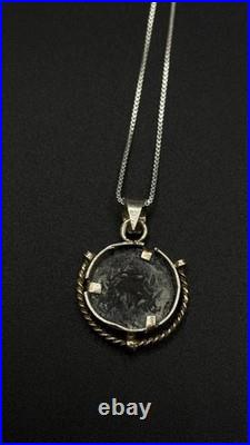 Ancient Greek Plato Coins Necklace Silver Holy Land Style Classical Jewelry Ancient Greek Plato Coins Necklace Silver Holy Land Style Classical Jewelry