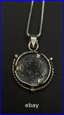 Ancient Greek Plato Coins Necklace Silver Holy Land Style Classical Jewelry
