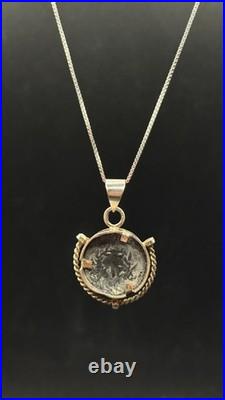 Ancient Greek Plato Coins Necklace Silver Holy Land Style Classical Jewelry