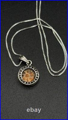 Ancient Holy Land Artifact Widow's Mite Coin Sterling Silver Pendant