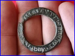 Ancient Medieval Belt Buckle Religious Latin Inscription AGNUS DEI