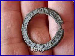 Ancient Medieval Belt Buckle Religious Latin Inscription AGNUS DEI