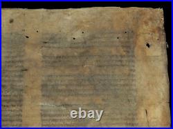 Ancient Torah Scroll Fragment 250y Genesis Creation Kabbalah Manuscript Germany