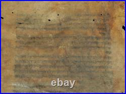 Ancient Torah Scroll Fragment 250y Genesis Creation Kabbalah Manuscript Germany