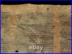 Ancient Torah Scroll Fragment 250y Genesis Creation Kabbalah Manuscript Germany