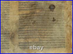Ancient Torah Scroll Fragment 250y Genesis Creation Kabbalah Manuscript Germany