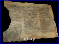 Ancient Torah Scroll Fragment 250y Genesis Creation Kabbalah Manuscript Germany