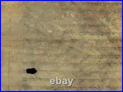 Ancient Torah Scroll Fragment 250y Genesis Creation Kabbalah Manuscript Germany