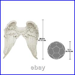 Angel Wings Religious Distressed 3-D Vintage Rustic Wall Art Home Decor 26.5H