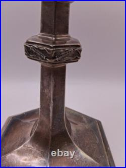 Antiq Uniq Religious Ciborium Silver Plated, 2121 Silver Purity Hallmark, Decortd