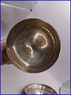 Antiq Uniq Religious Ciborium Silver Plated, 2121 Silver Purity Hallmark, Decortd