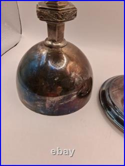 Antiq Uniq Religious Ciborium Silver Plated, 2121 Silver Purity Hallmark, Decortd