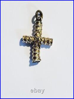 Antique 14k Wrapped Cross Pendant