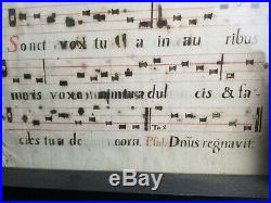 Antique 15th Century Hand Written Sheet Music Religious Hymns