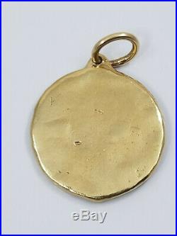 Antique 16K Gold Round FOUR WAY CROSS MEDAL Pendant 12.4 grams