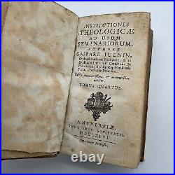 Antique-1746- Religious Theology Seminars- By Gaspare Juenin- Latin- Vol 4