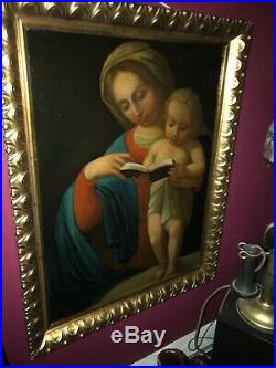 Antique 17th/18th Century Madonna and child painting