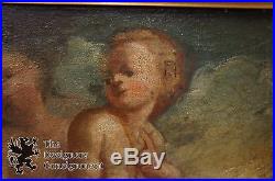 Antique 17th Century Italian Old Master Classical Oil Painting Putti Cherubs 32