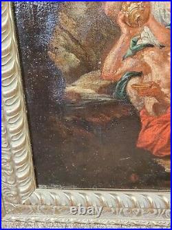 Antique 17th Century Oil Painting Lot w Daughters Italian Religious Old Master