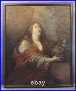 Antique 17th Century Painting Saint Mary Magdalene Attributed to Guido Reni