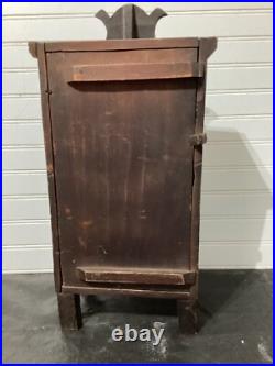 Antique 18-19th century handmade religious Sculpture In Tabernacle 5x 8.5x 19
