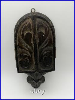 Antique 1800's Wooden Mexican'Retablo' Religious Hanging