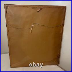 Antique 1800's hand embroidered needlepoint sampler religious cross memorial art