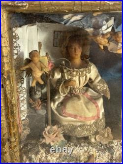 Antique 1800s Christian Religious Young Jesus 3D Diorama Antique 1800s Christian Religious Young Jesus 3D Diorama