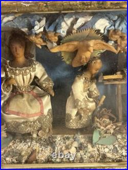 Antique 1800s Christian Religious Young Jesus 3D Diorama Antique 1800s Christian Religious Young Jesus 3D Diorama