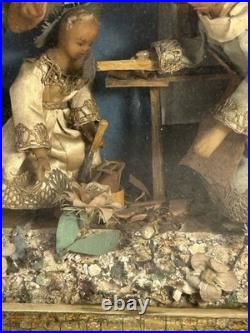 Antique 1800s Christian Religious Young Jesus 3D Diorama Antique 1800s Christian Religious Young Jesus 3D Diorama