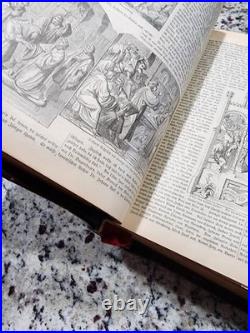 Antique 1800s German Holy Bible Heilige Schrift Holy Leather Lutheran OFFERS