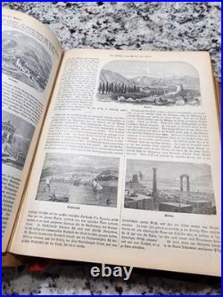 Antique 1800s German Holy Bible Heilige Schrift Holy Leather Lutheran OFFERS