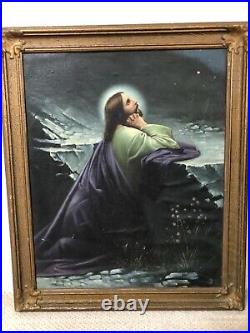 Antique 1800s Old Master Oil Painting of Jesus, Religious Italian School