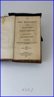 Antique 1827 New Testament- Handwritten American Religious Journal Exceptional