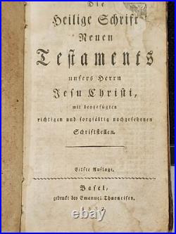 Antique 1832 German Religious Book Tenaments Of Jesus Christ 11th Edition