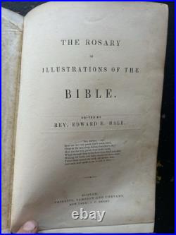 Antique 1848 Rev. Edward E. Hale The Rosary of Illustrations of The Bible