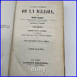 Antique- 1856-HISTORIA UNIVERSALDE LA IGLESIA- Theology- Vol 2, Spanish, Decor