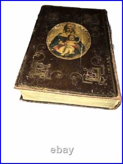 Antique 1860 German Catholic Religious Maria Prayer Book Hardcover Leather VG Antique 1860 German Catholic Religious Maria Prayer Book Hardcover Leather VG