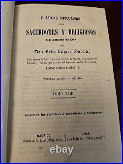 Antique 1862 PLÁTICAS ESCLUSIVAS PARA SACERDOTES Y RELIGIOSOS DE AMBOS SEXOS