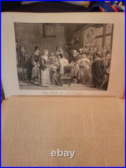 Antique 1872 Complete Works of John Bunyan William Garretson Leather Illustrated